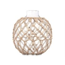 Decorative bauble Transparent Natural 21 x 23 cm (4 Units)