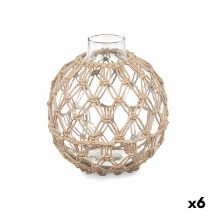 Decorative bauble Transparent Natural 18 x 20 cm (6 Units)