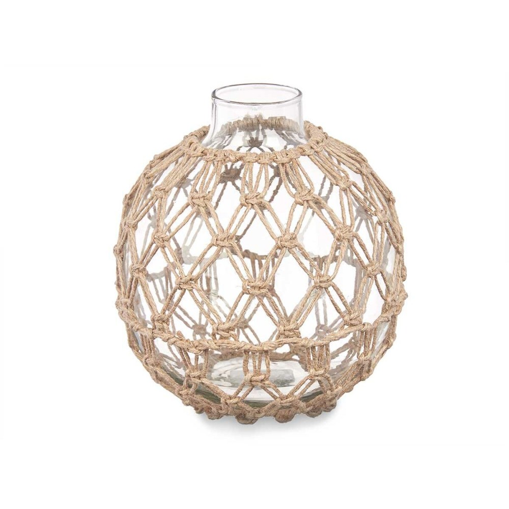 Decorative bauble Transparent Natural 18 x 20 cm (6 Units)