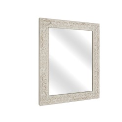 Wall mirror Romimex White MDF Wood Worn 75 x 95 x 5 cm