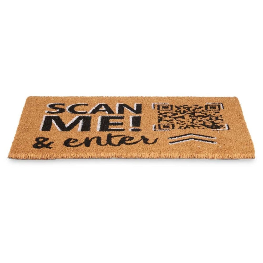 Doormat Scan Me! Natural 60 x 1 x 40 cm (12 Units)