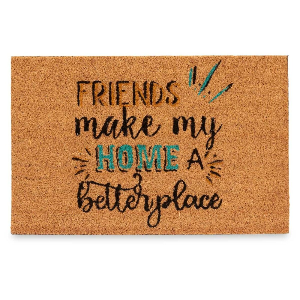 Doormat Friends Blue Natural 60 x 1 x 40 cm (12 Units)