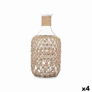 Bottle 21639BR Transparent Natural 18 x 38 cm Decorative (4 Units)