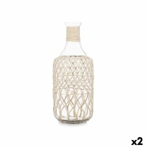 Bouteille 21638W Blanc Transparent 19 x 48 cm Décorative (2 Unités)