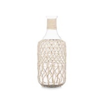 Bottle 21638W White Transparent 19 x 48 cm Decorative (2 Units)