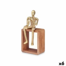 Deko-Figur Saxofon Gold Holz Metall 13 x 27 x 13 cm