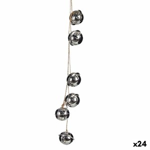 Weihnachtsschmuck Krist+ 00547-1 Silberfarben Metall Schelle 5 x 2,5 x 41 cm (24 Stück)