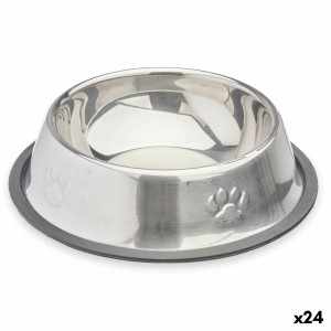 Dog Feeder Mascow 311 Grey Silver Rubber Metal 35 x 0,03 x 25 cm (24 Units)