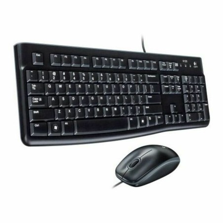 Tastatur mit Maus Logitech Desktop MK120 USB Schwarz Italienisch