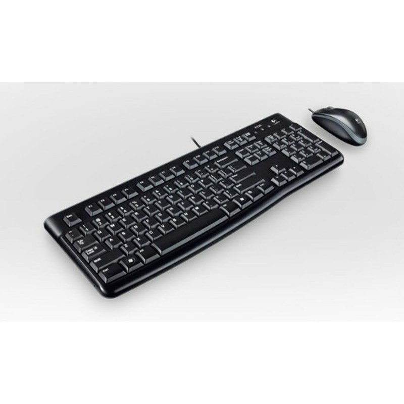 clavier et souris Logitech Desktop MK120 USB Noir Italien