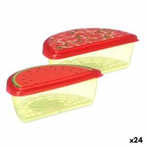 Boîte à lunch Leknes 78786 Plastique Fraise Pastèque 23 x 8 x 13 cm Fruits (24 Unités)