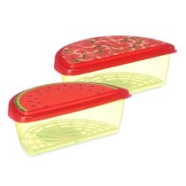 Lunch box Leknes 78786 Plastic Strawberry Watermelon 23 x 8 x 13 cm Fruit (24 Units)