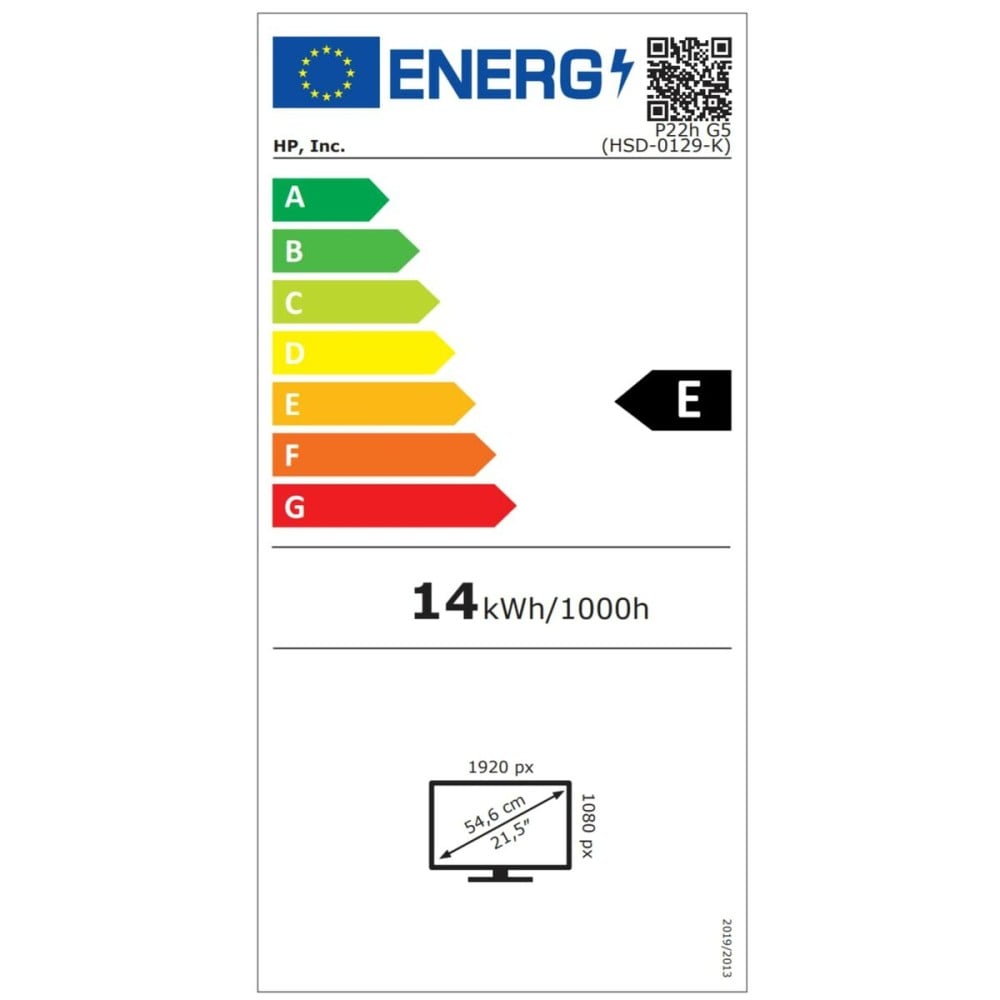 Écran HP P22h G5 Full HD 21,5" IPS Flicker free 75 Hz