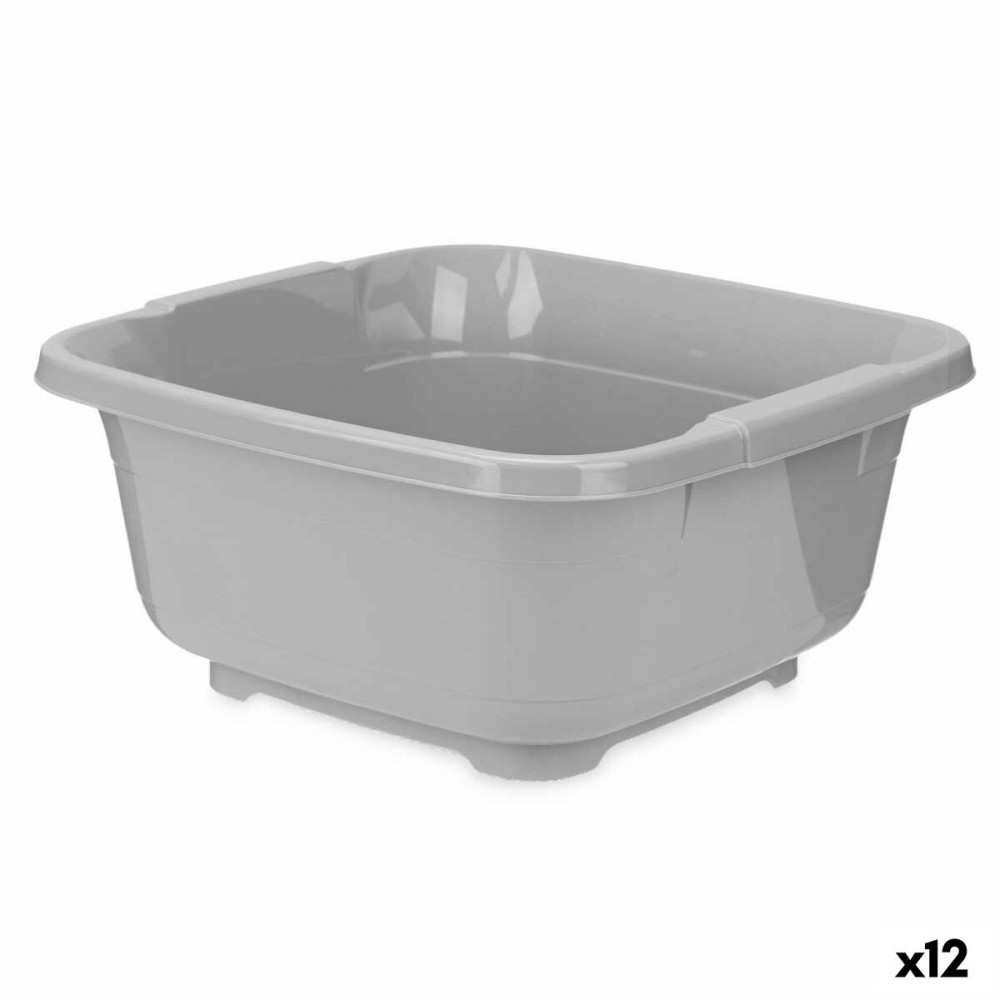 Bassine Kinvara 03 1071 Gris Plastique 11 L (12 Unités)