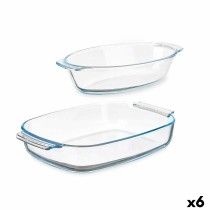 Jeux de plateaux Vivalto T3-20-S2B Transparent Verre Borosilicaté 700 ml 2 L (6 Unités)