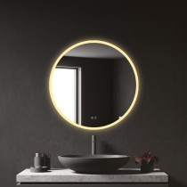 Wall mirror EDM 32436 20 W Ø 60 cm Transparent Aluminium Circular LED Light