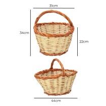 Basket EDM Cane 44 x 31 x 22 cm