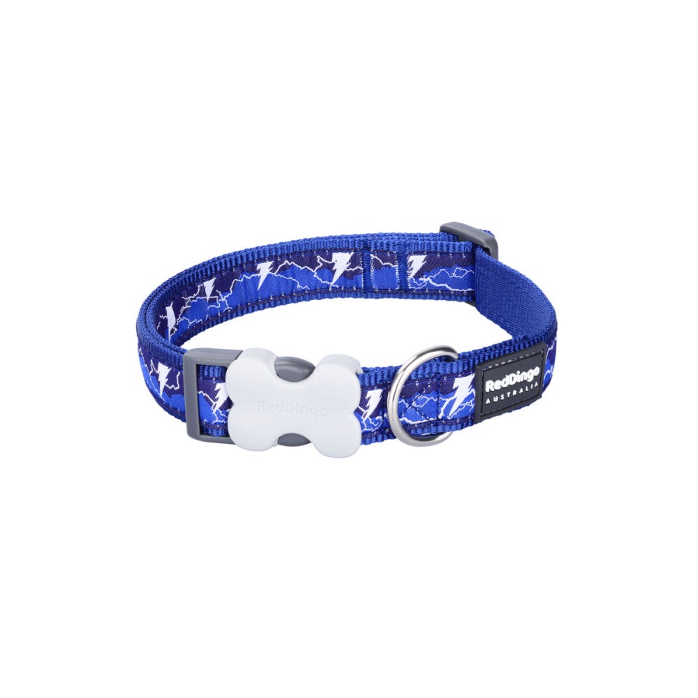 Hundehalsband Red Dingo STYLE LIGHTNING Marineblau