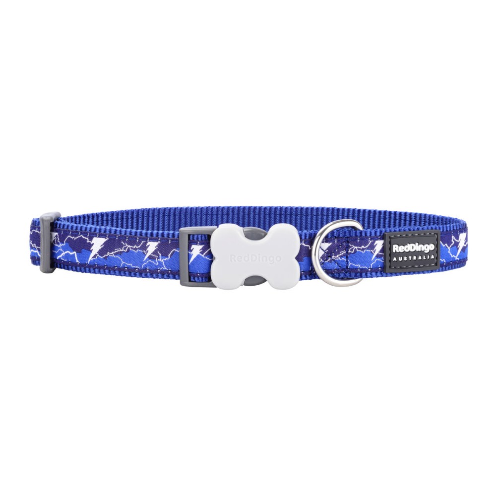 Hundehalsband Red Dingo STYLE LIGHTNING Marineblau