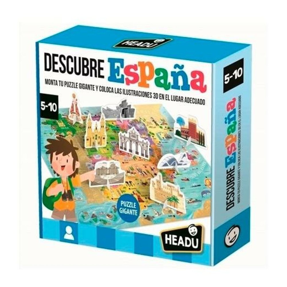 Jouet Educatif HEADU Descubre España (4 Unités)