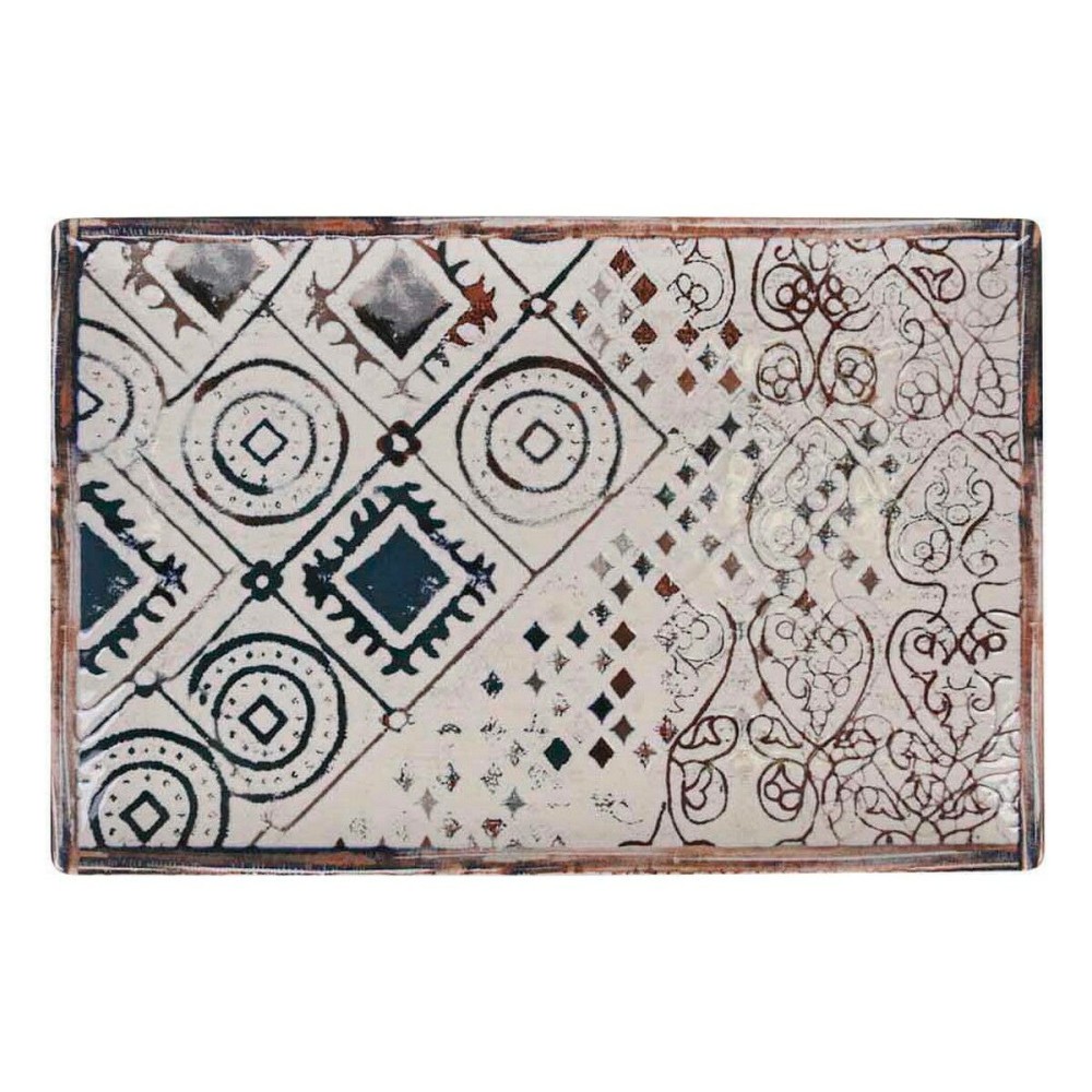 Serving Platter La Mediterránea Grecia Porcelain Rectangular 30 x 20 x 2,5 cm (6 Units)