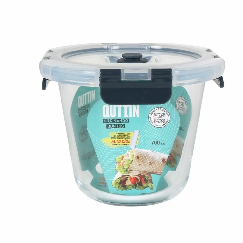 Lunchbox hermetisch Quttin Vakuumventil 700 ml 14 x 14 x 11 cm (6 Stück)