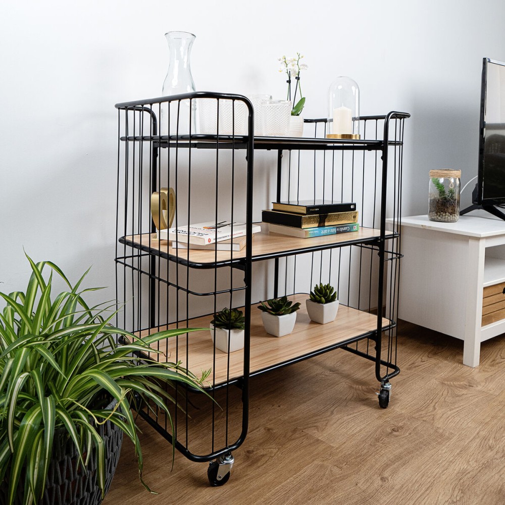 Serving trolley Vinthera Moa Black Steel 75 x 45 x 85 cm