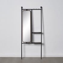 Coat rack 67 x 19 x 166,5 cm Crystal Black Golden Metal