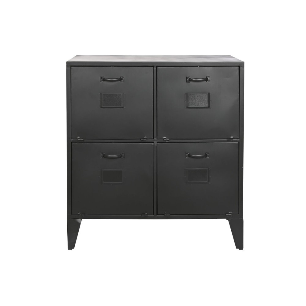 Chest of drawers Home ESPRIT Black Metal Loft 75 x 45 x 80 cm