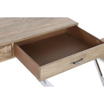 Möbel-Set-Set Home ESPRIT Braun Silberfarben Stahl Mango-Holz 110 x 40 x 76 cm (3 Stücke)