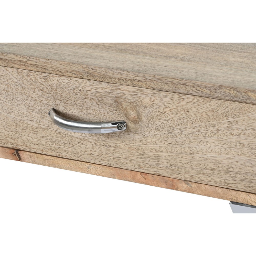 Hall Table with Drawers Home ESPRIT Brown Silver Light brown 110 x 40 x 76 cm 110 x 41,5 x 76 cm (3 Pieces)