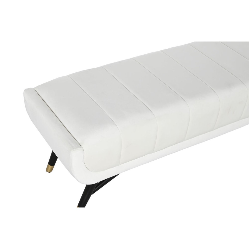 Bench Home ESPRIT White Black 120 x 40 x 42 cm