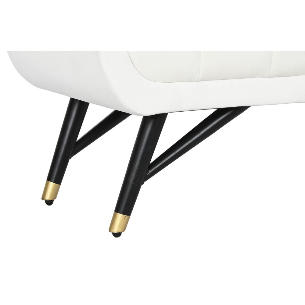 Bench Home ESPRIT White Black 120 x 40 x 42 cm