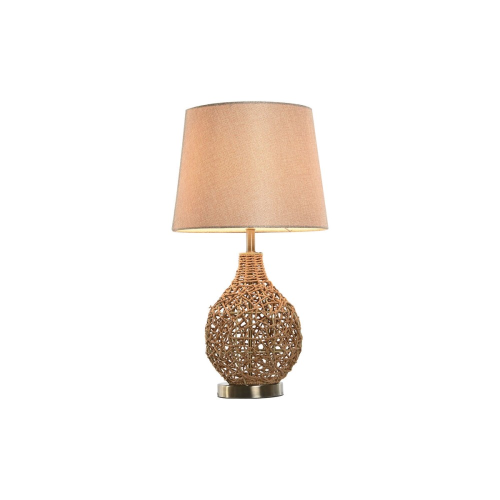 Lampe de bureau Home ESPRIT Marron Beige Doré Naturel 50 W 220 V 33 x 33 x 60 cm