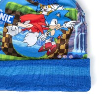 Bonnet et gants Sonic Bleu