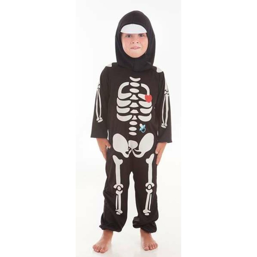 Verkleidung für Babys Skeleton Heart Schwarz (2 Stücke)