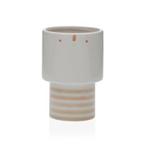 Blumentopf Versa Gesicht Beige aus Keramik 8 x 16 x 8 cm