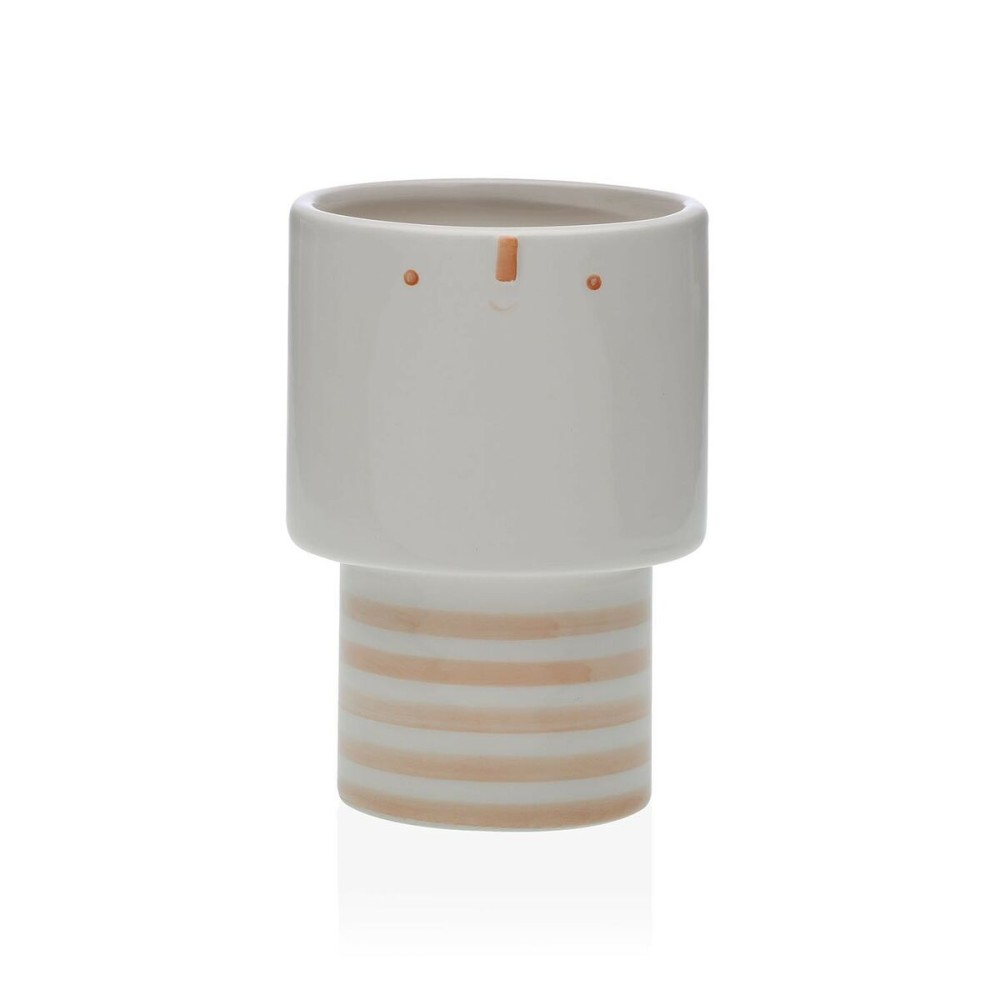 Cache-pot Versa Visage Beige Céramique 8 x 16 x 8 cm