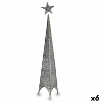 Sapin de Noël Krist+ 00157 Argenté Métal Plastique Étoile Tour 28 x 127 x 28 cm (6 Unités)