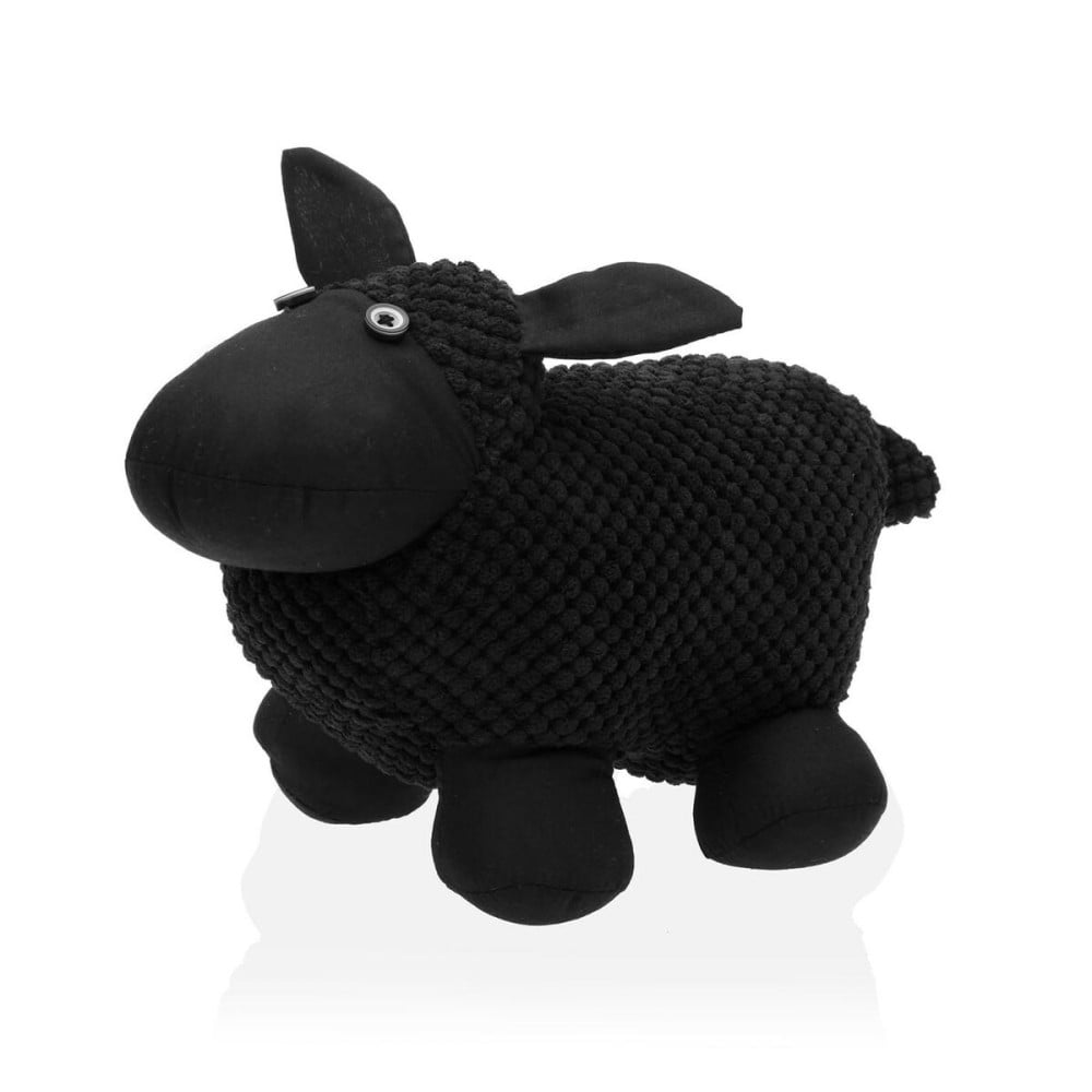 Door stop Versa Black Ship Textile 12 x 17 x 27 cm