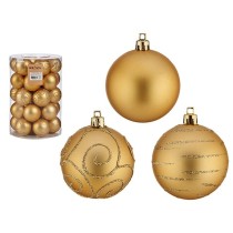 Weihnachtskugeln-Set Gold PVC Ø 6 cm (4 Stück)