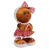 Figurine Décorative Biscuit Lien Marron Rouge polystyrène 19 x 33 x 15 cm (4 Unités)