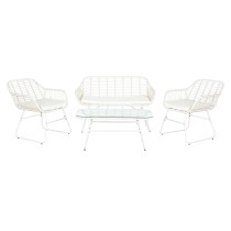 Sofa and table set DKD Home Decor Metal synthetic rattan 124 x 74 x 84 cm