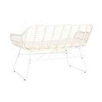 Wohnzimmer Sitzgruppe mit Tisch DKD Home Decor Metall Synthetischer Rattan 124 x 74 x 84 cm