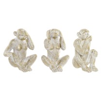 Figurine Décorative Home ESPRIT Doré Singe Tropical 21 x 17 x 25 cm (3 Unités)