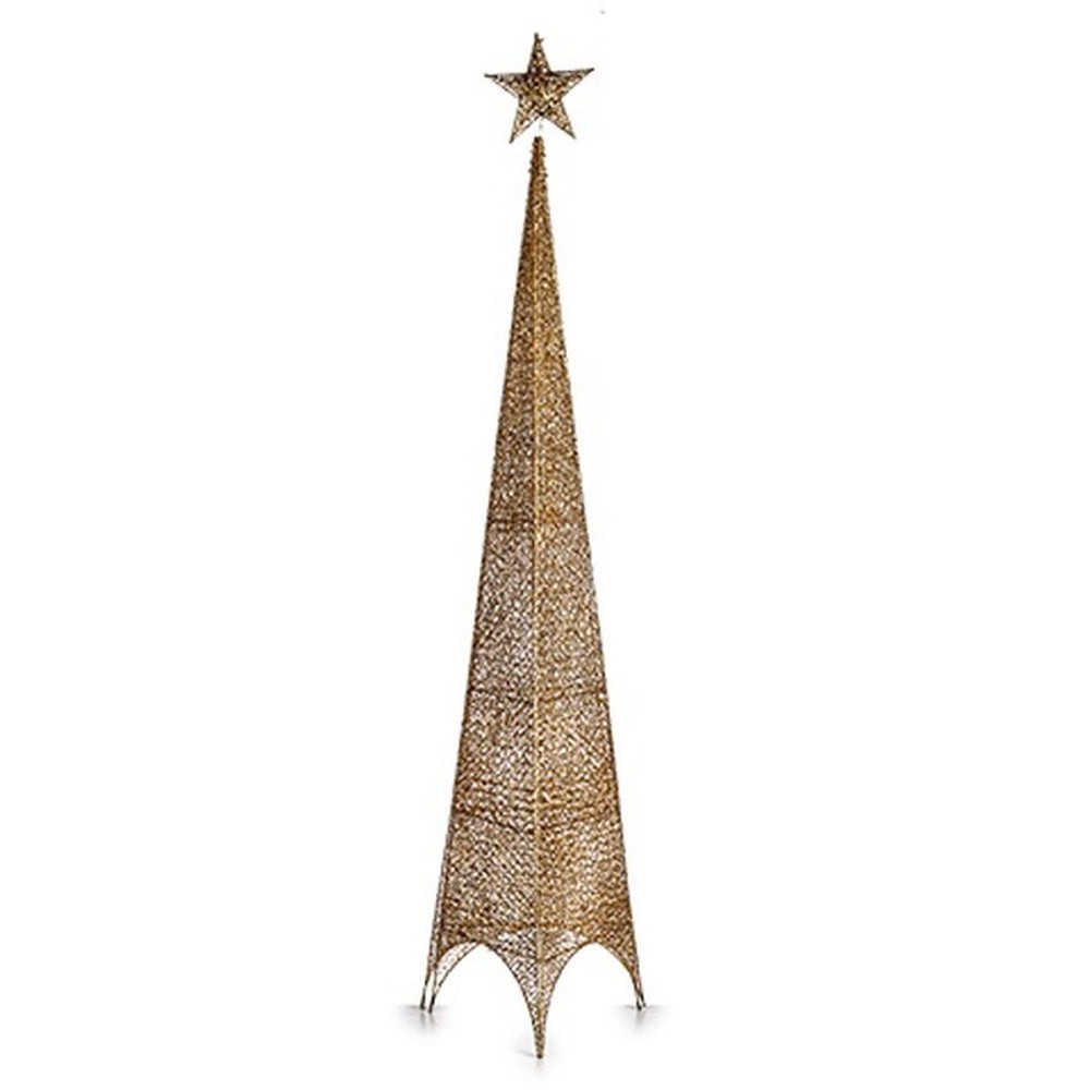 Sapin de Noël Krist+ 148 Doré Métal Plastique Étoile Tour 34 x 154 x 34 cm (6 Unités)
