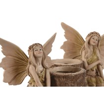 Decorative Figure Home ESPRIT Brown Fairy 18 x 10 x 15 cm (2 Units)