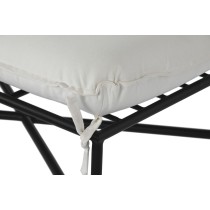 Footrest Home ESPRIT White Black Metal Urban 75 x 50 x 45 cm