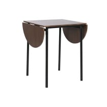 Table set with 4 chairs DKD Home Decor Brown Black Metal MDF Wood 121 x 55 x 78 cm