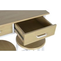 Ensemble Table + 2 Chaises DKD Home Decor Métal Bois MDF 80 x 50 x 84 cm